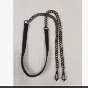 Rebecca Minkoff Saffiano Black Leather Chain Crossbody replacement Strap NWOT48”